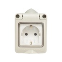 Priza schuko simplu aplicata PT IP55, 16A, 250V cu impamantare si protectie