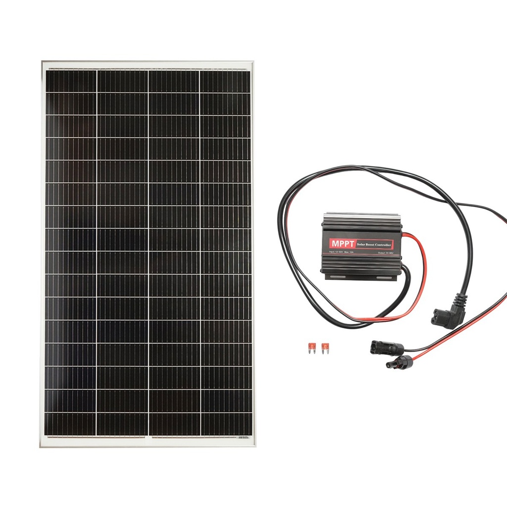 Kit incarcare triciclu electric cu panou solar fotovoltaic 200W si controler MPPT 12A, 12-50V