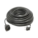 Cablu prelungitor pentru curent, lungime 50 metri cu priza si fisa tip Schuko 3x1.5mm negru 16A, 220V-250V