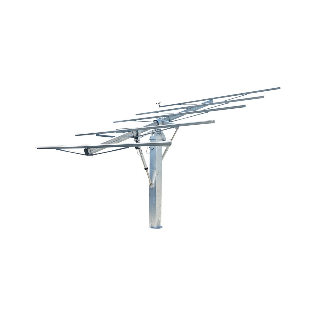 Sistem complet montare, structura tracker solar automat 4.7 KW, 8 panouri de 590W cu GPS si senzor vant