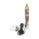 Pompa apa submersibila D100mm, 50l/min H50m, 220V, 750W cu panou de comanda 4SKM100