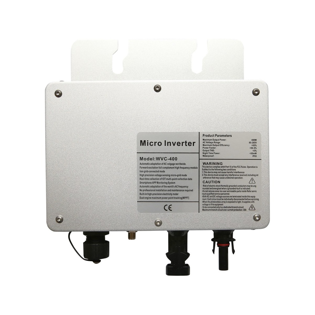 Microinvertor pentru panouri solare fotvoltaice 400W, 230V, WiFi, IP65, MPPT