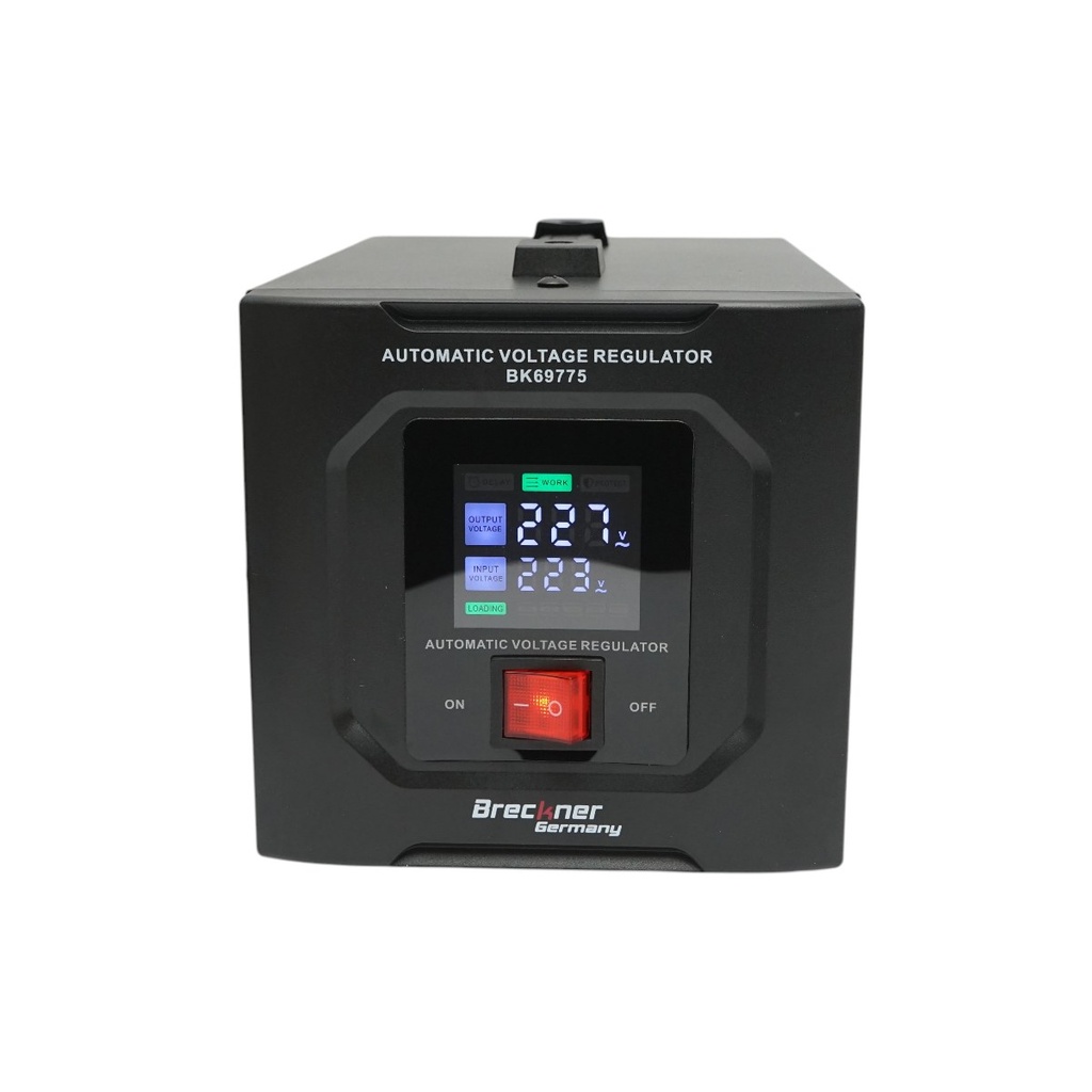 Stabilizator automat de tensiune 500VA, 300W, 140-250VAC cu releu monofazat, 1 priza Schuko 230V, afisaj LCD
