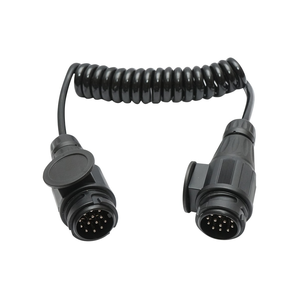 Cablu spiralat remorca 2.2m cu 2 fise tata 13 pini, 8 fire