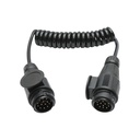 Cablu spiralat remorca 2.2m cu 2 fise tata 13 pini, 8 fire