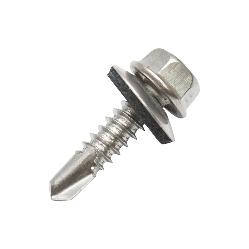 Surub 4.8x25mm DIN7504K autoforant cu garnitura EPDM pentru mini sina panouri solare fotovoltaice