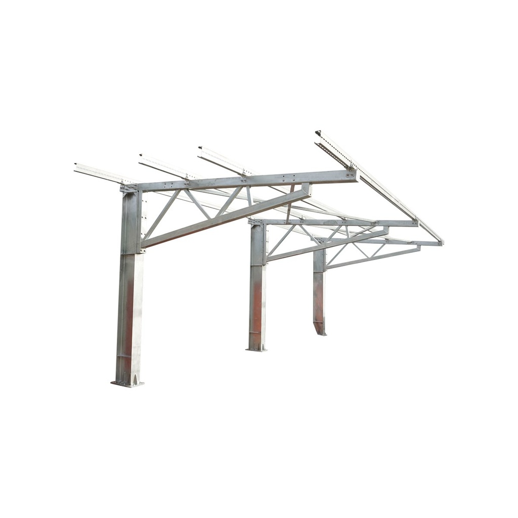 Carport 2 masini 9.3m cu sistem structura prinderi panouri solare fotovoltaice(660W) 9.24KW