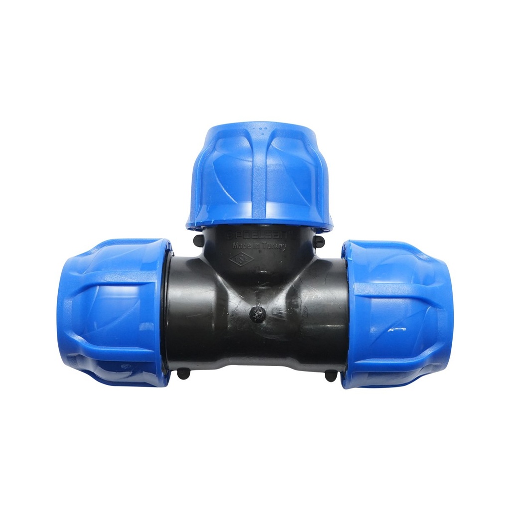 Teu compresiune egal D32x32x32mm max 16bar pentru sisteme irigatie PEHD
