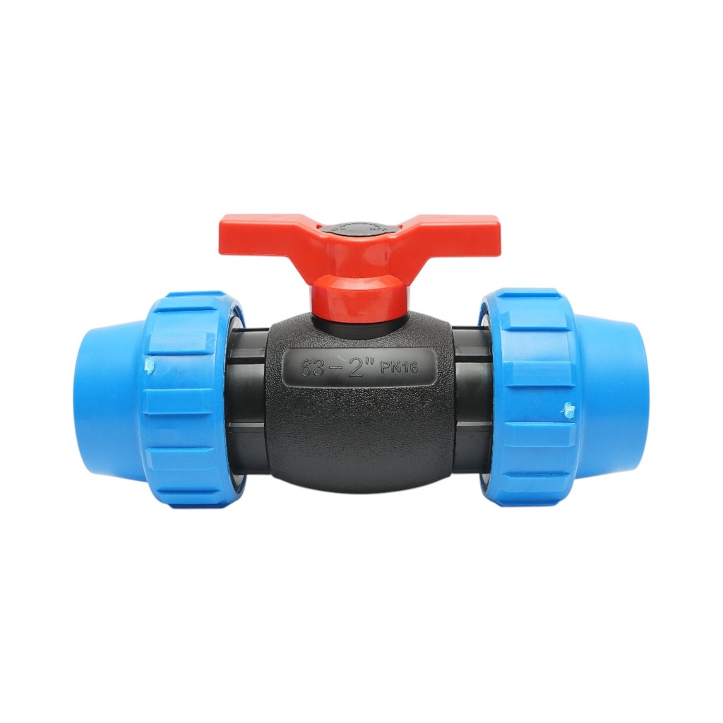 Robinet mufa cu bila compresiune 63x63mm PN16 pentru sisteme de irigatii