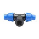 Teu cu filet interior D16mmx1/2x16mm pentru tub picurare