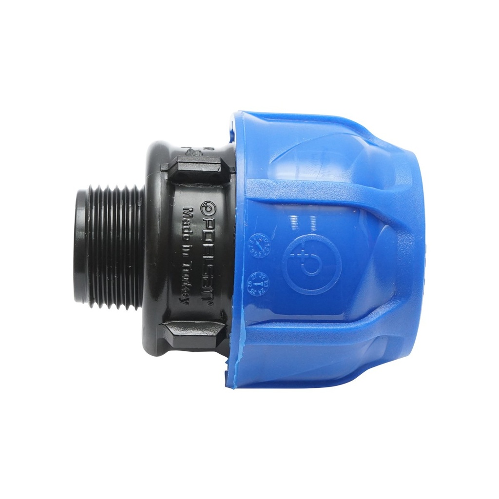 Racord compresiune cu filet exterior D40mmx1 toll, PN16, pentru sisteme de irigatii