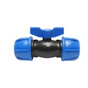 Robinet mufa cu bila compresiune PEHD D40x40mm, PN16 pentru sisteme de irigatii