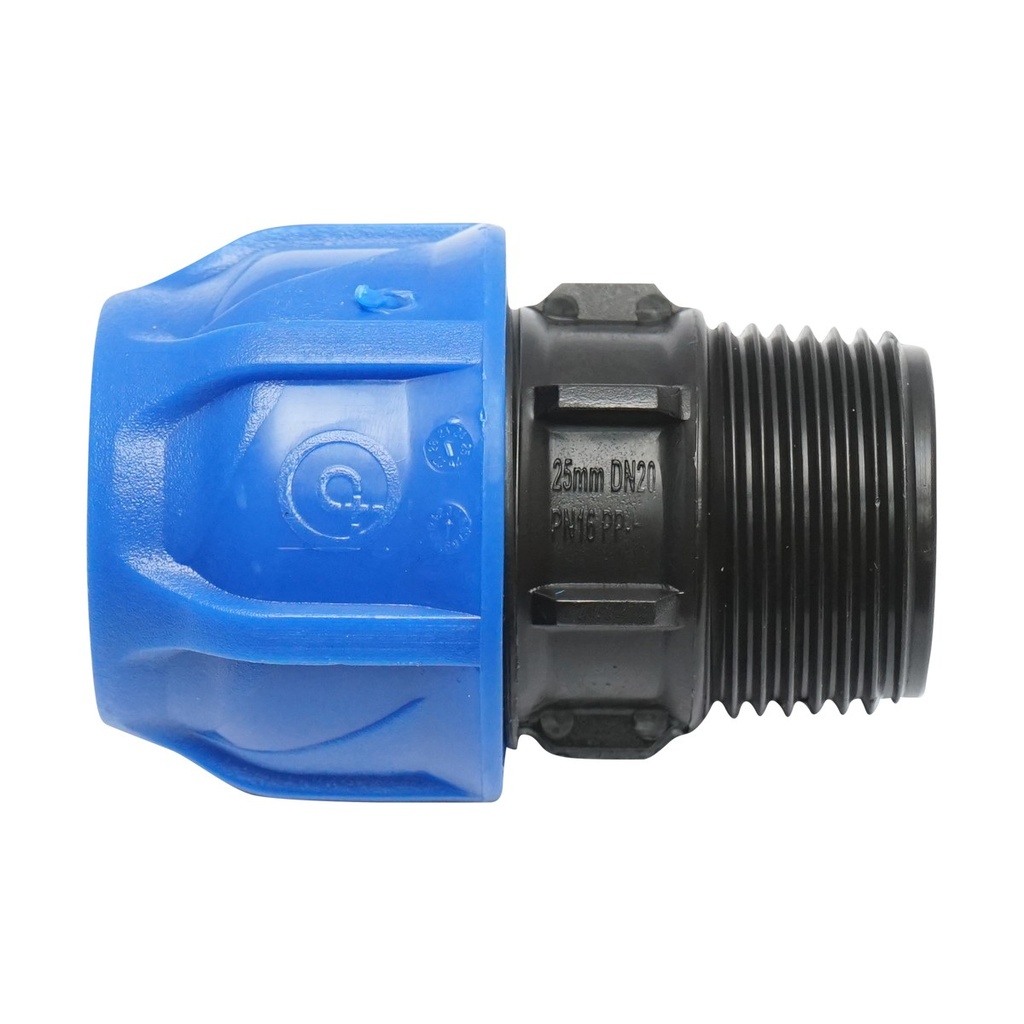 Racord compresiune cu filet exterior D25mmx1 toll, PN16 pentru sisteme irigatii