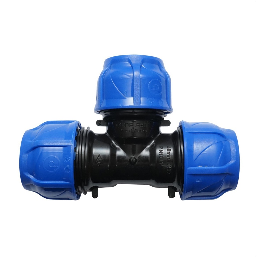 Teu egal compresiune D40x40x40mm PN16, pentru sisteme de irigatii