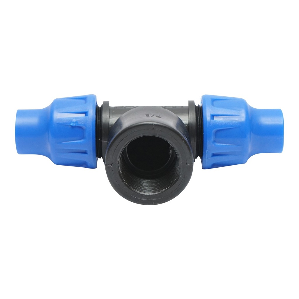 Teu compresiune D16mmx3/4 toll, PN10 cu filet interior pentru sisteme de irigatii