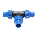 Teu egal compresiune 3/4x3/4x3/4 tol, PN10 pentru sisteme de irigatii