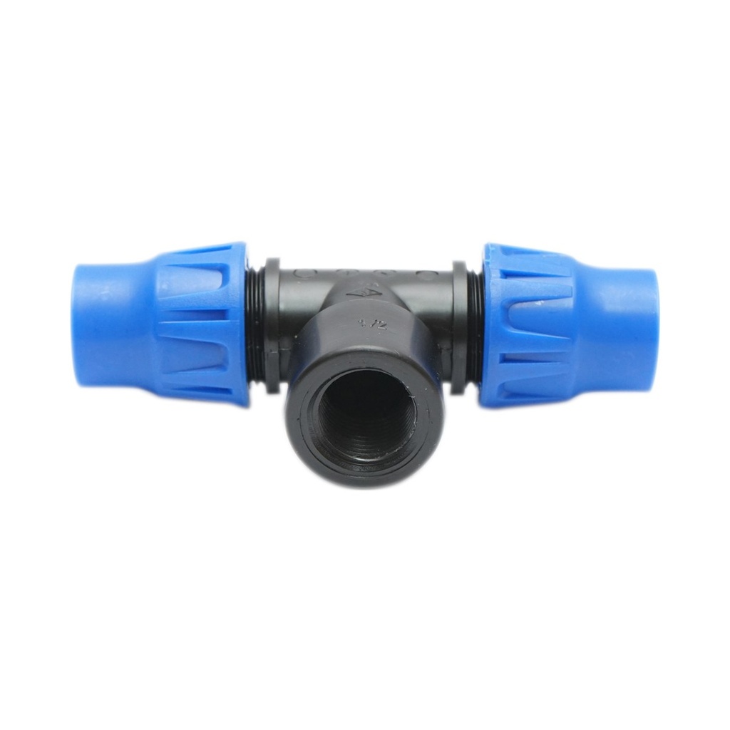 Teu compresiune cu filet interior D20mmx1/2 toll, PN6 pentru sisteme de irigatii