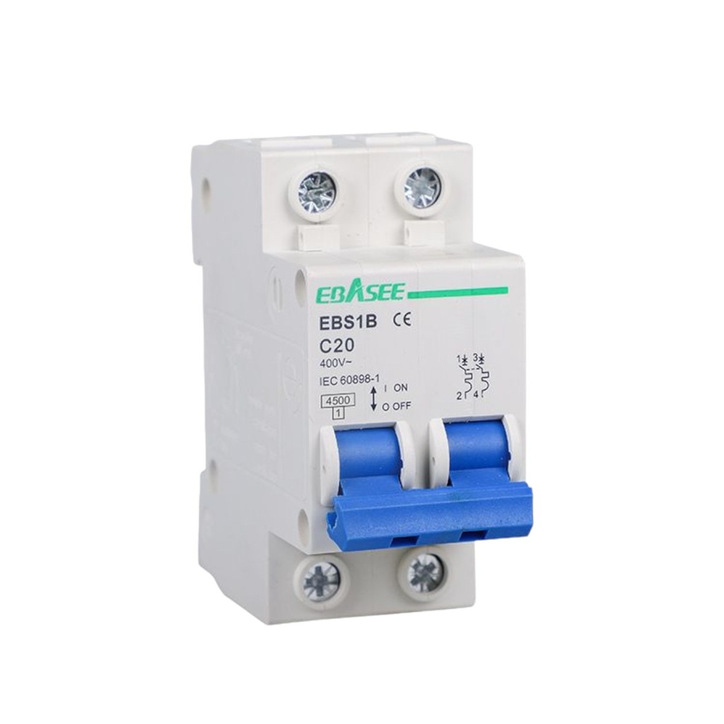 Siguranta automata tip intreruptor 2P, 20A 500V, EBS1Z-63, Ebasee