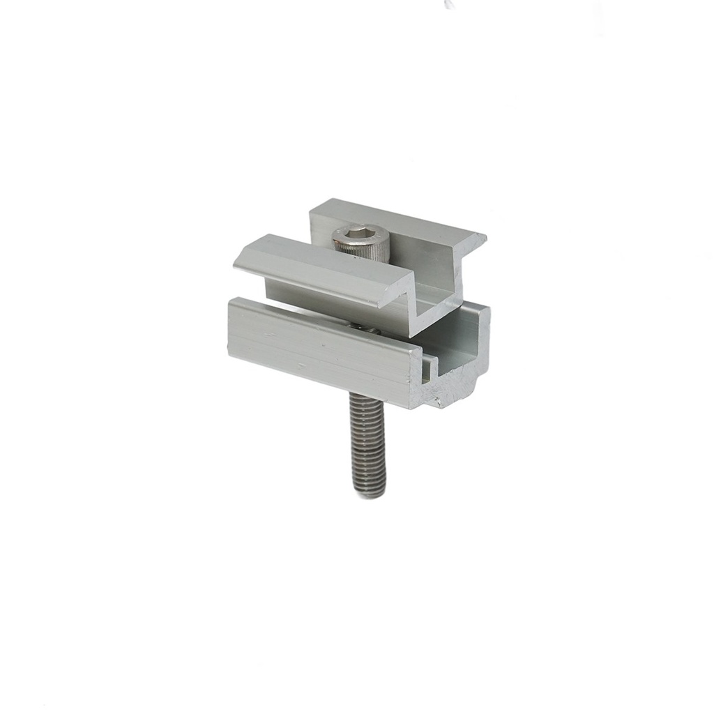 Clema intermediara 35mm cu surub M8x55mm-prinderi panou solar fotovoltaic, pentru sistem LF74, LT24