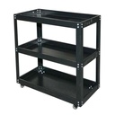 Carucior scule metalic pe roti cu 3 rafturi 750x700x360mm