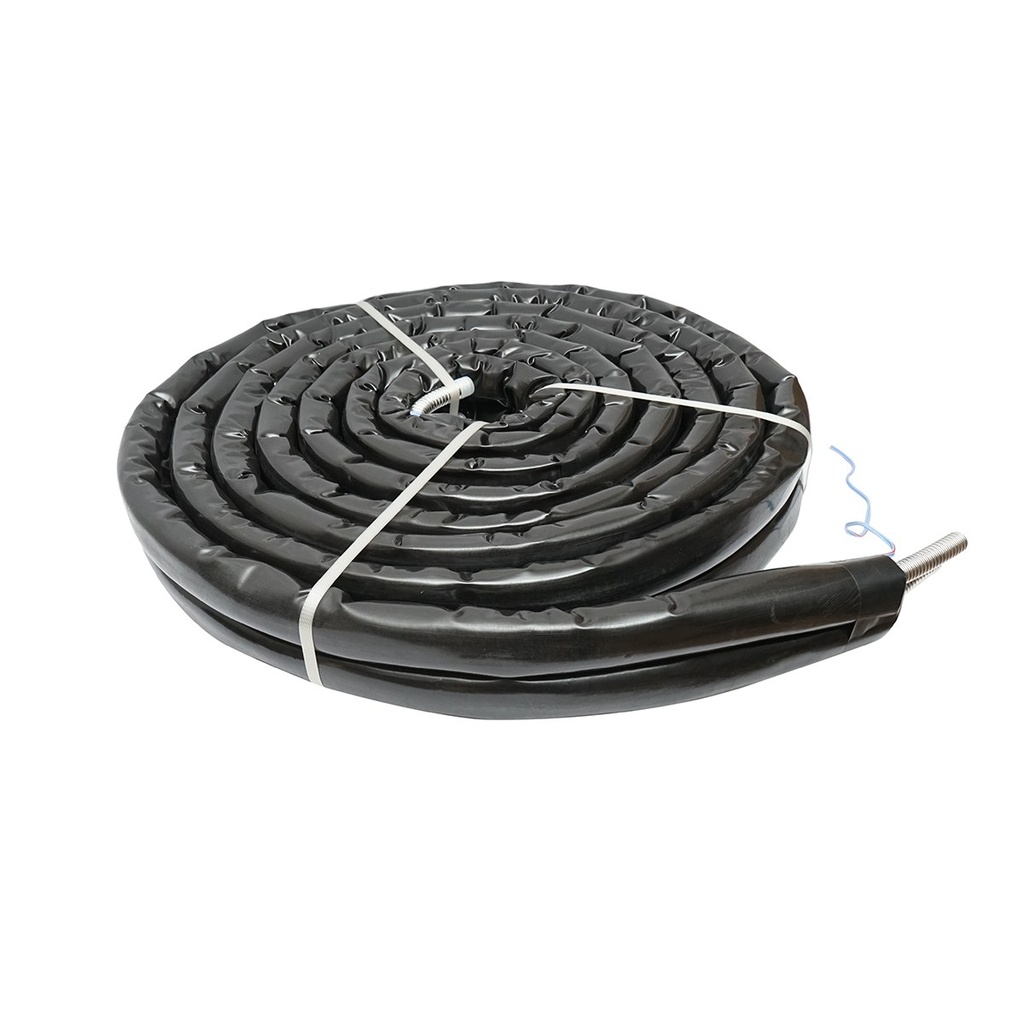 Teava 10m dubla din inox DN16-3/4 gofrata, flexibila, izolat cu cablu pentru sonda temperatura pentru instalatii solare rezidentiale