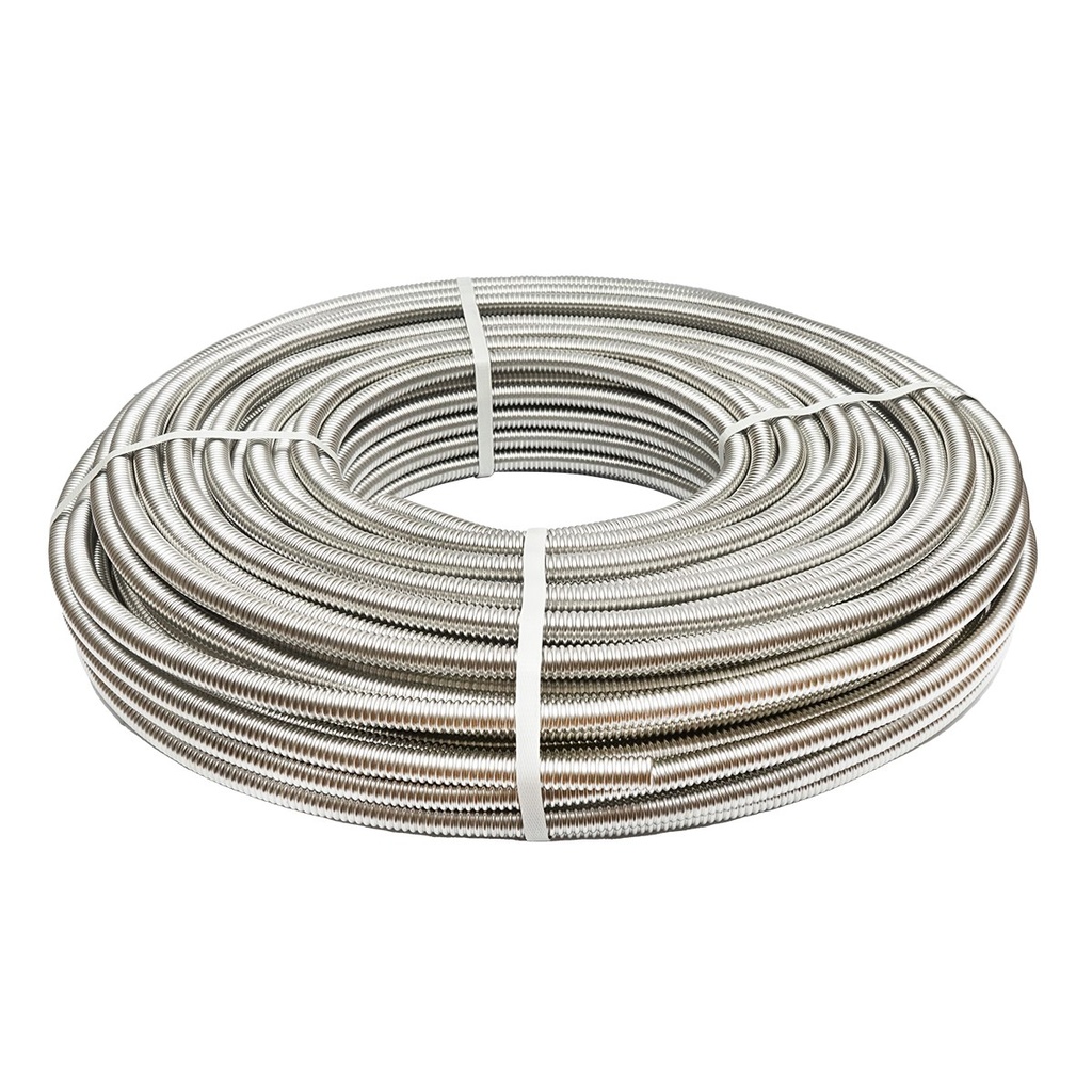 Rola 100m teava inox flexibila, gofrata DN16 pentru instalatii solare rezidentiale