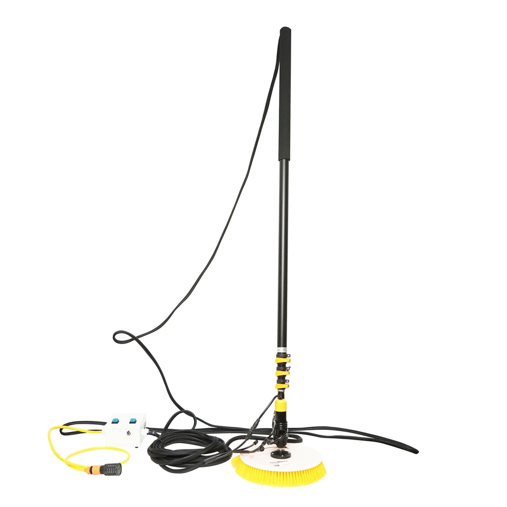 Sistem de curatat panouri solare fotovoltaice 220V cu 1 perie si brat de pana la 5.5m