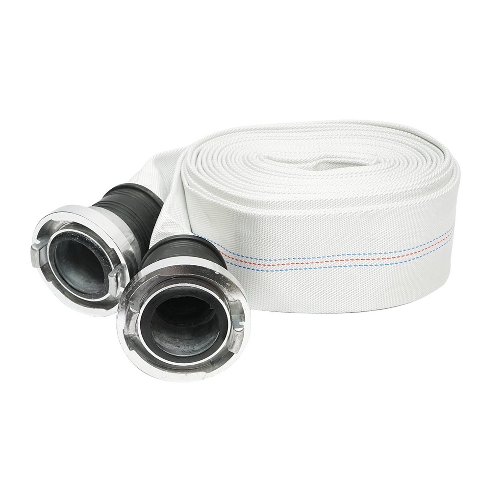 Furtun irigatii/pomp. din PVC 3 toll, lungime 20m cu racorduri aluminu, max 10bar, panzat