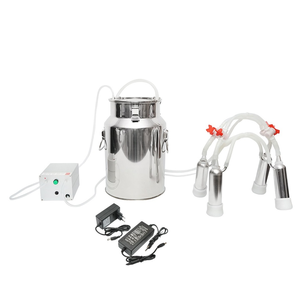 Aparat de muls portabil cu 1 post pentru vaci bidon inox 18L
