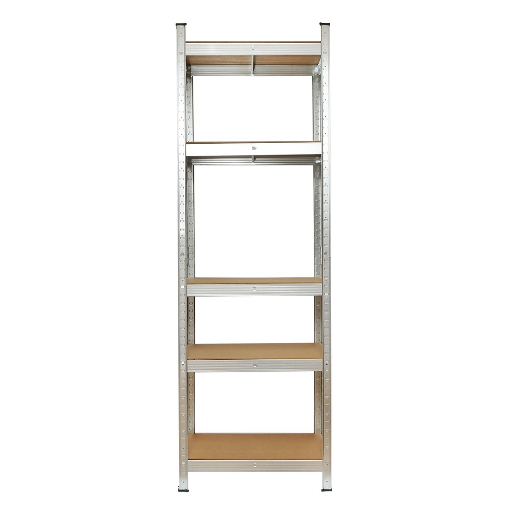 Raft metalic cu 5 polite MDF, 180x70x35cm, 175kg/polita, montaj fara suruburi