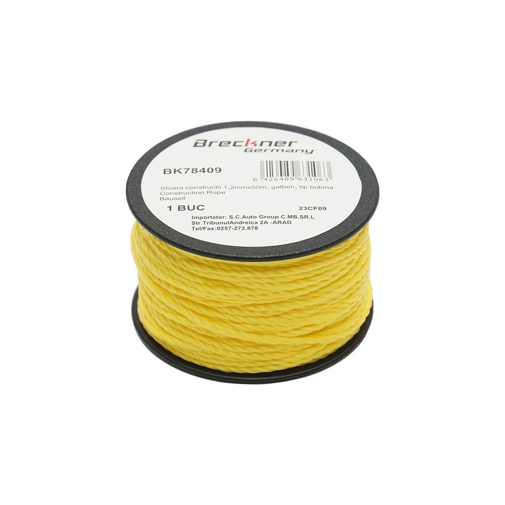 Tambur sfoara galbena pentru zidarie 1.2mmx50m