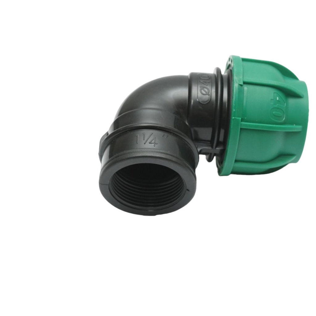 Cot compresiune cu filet interior D40mmx1-1/4 toll, PN10 bar pentru sisteme de irigatii