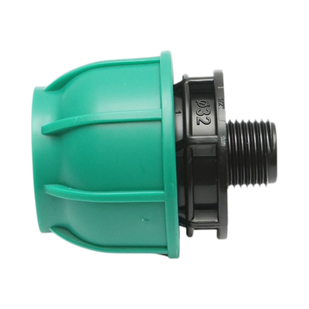 Racord compresiune cu filet exterior 32mmx1/2 inch, PN16 bar pentru sisteme de irigatii