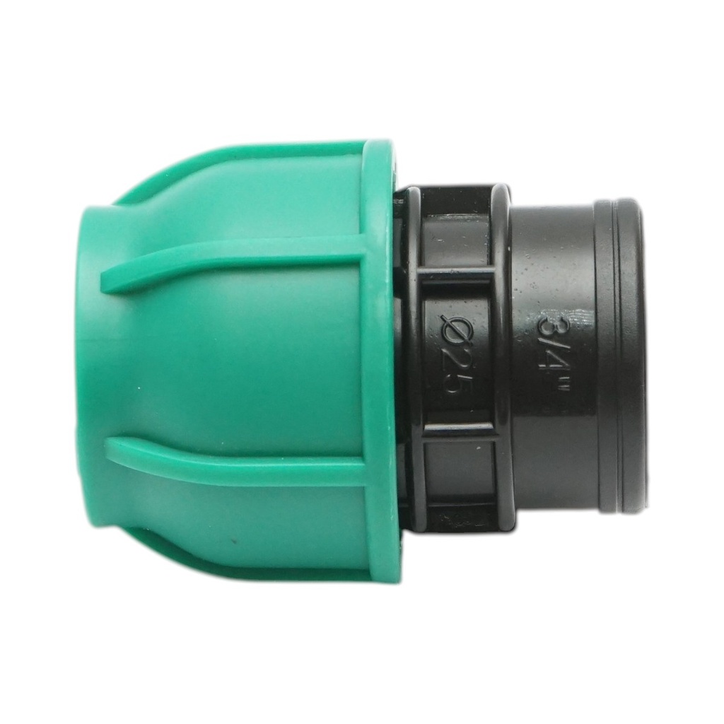 Racord compresiune cu filet interior 25mmx3/4 inch, PN16 bar pentru sisteme de irigatii