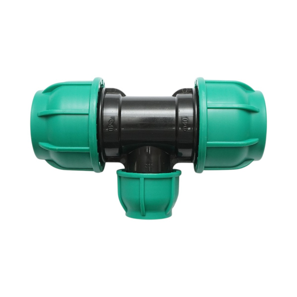 Teu reductie compresiune 40x25x40mm, PN16 bar pentru sisteme de irigatii