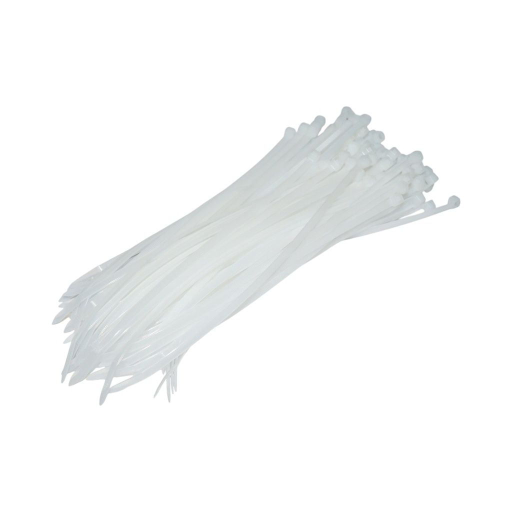 Faseta colier plastic alb 4.8x250mm 100 buc/set Longroad