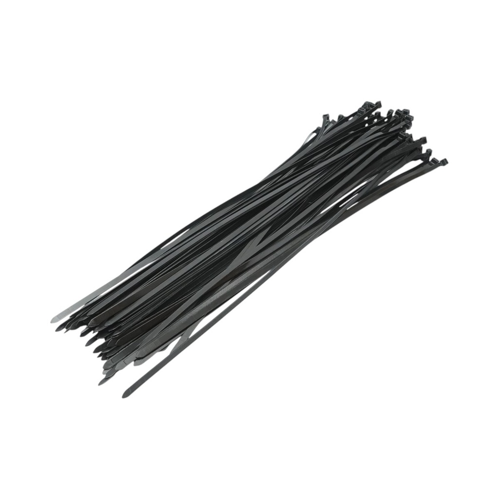 Faseta colier plastic negru 9x750mm 100 buc/set Longroad