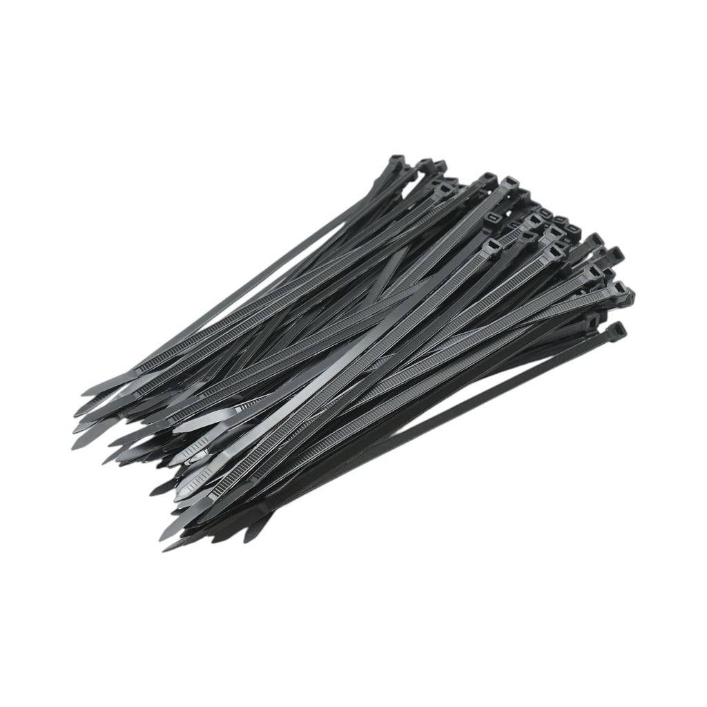 Faseta colier plastic negru 4.8x200mm 100 buc/set Longroad