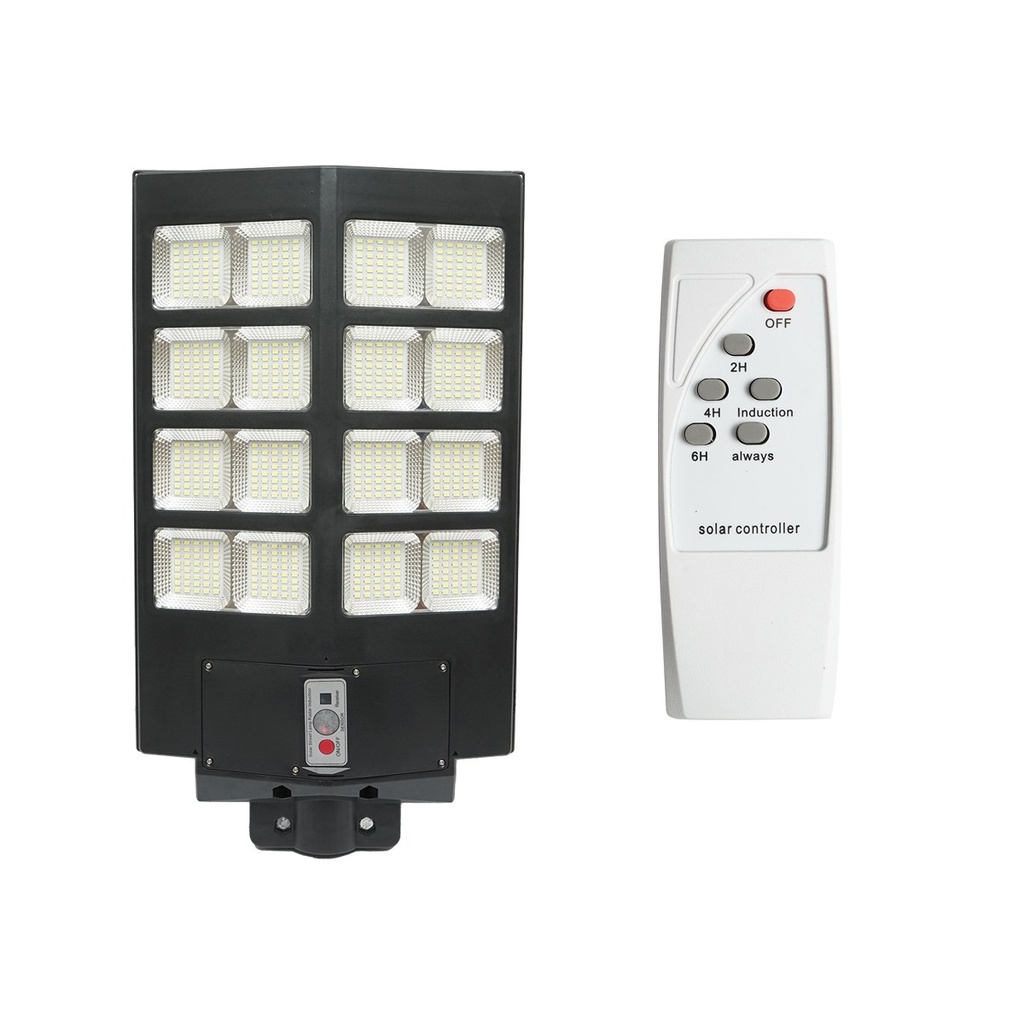 Lampa solara LED iluminat stradal 800W, 6500K, IP65 cu panou solar senzor de miscare telecomanda