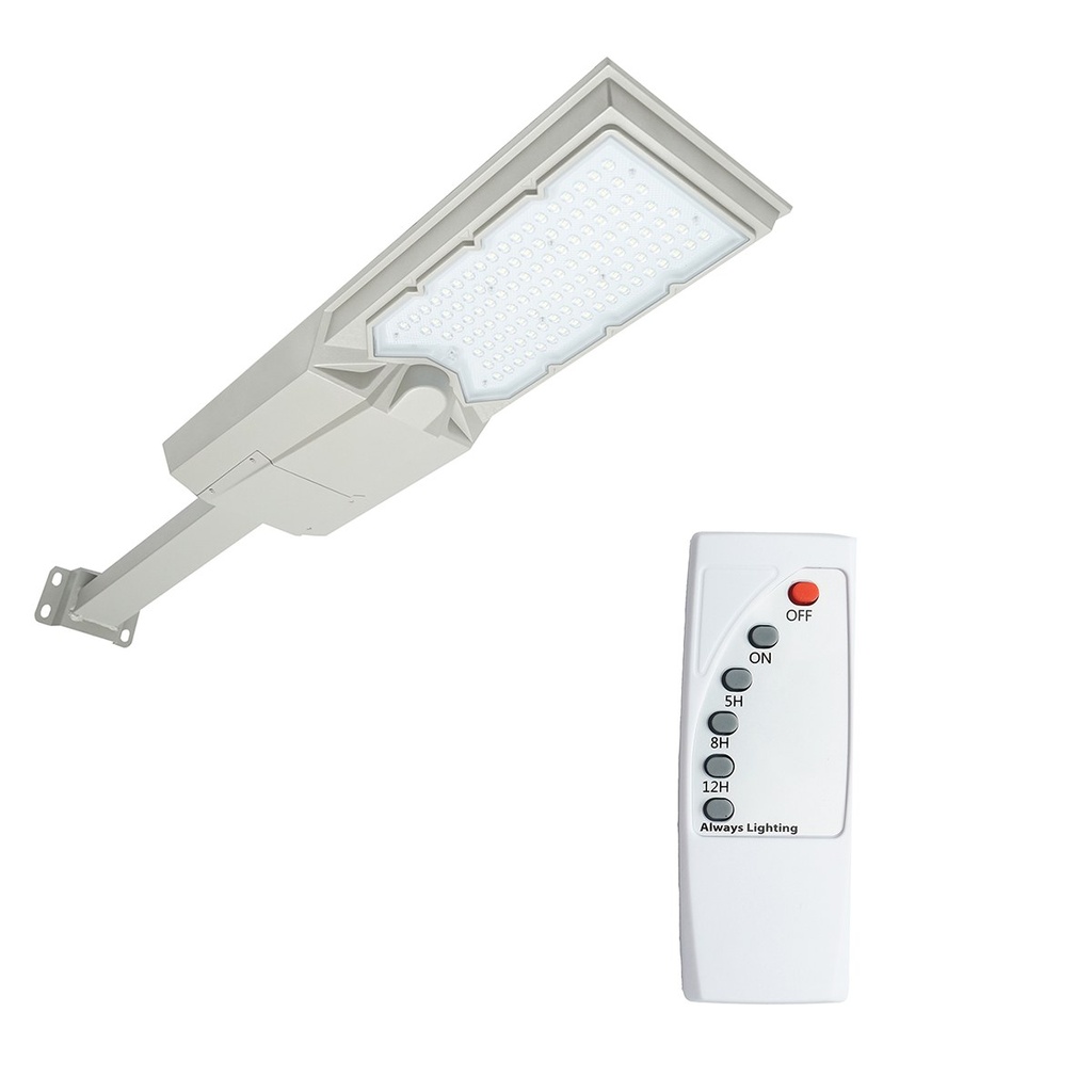 Lampa solara LED iluminat stradal 1000W, 6500K, IP65 cu panou solar si telecomanda