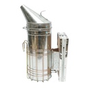 Afumator albine din otel galvanizat cu cilindru scut termic si burduf din piele 230mm