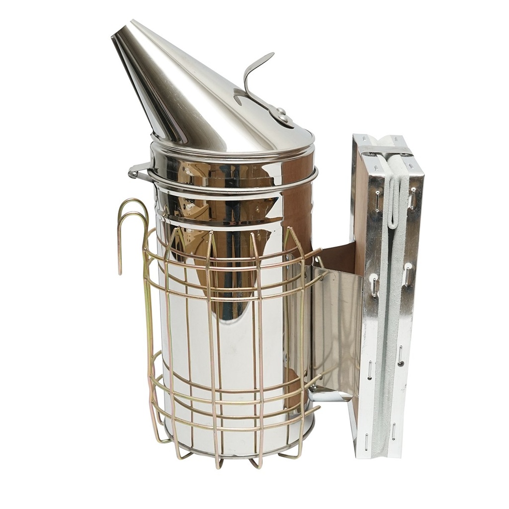 [AMAT6-117267] Afumator albine din inox cu cilindru scut termic si burduf din piele 190mm
