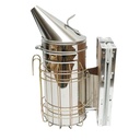 Afumator albine din inox cu cilindru scut termic si burduf din piele 190mm