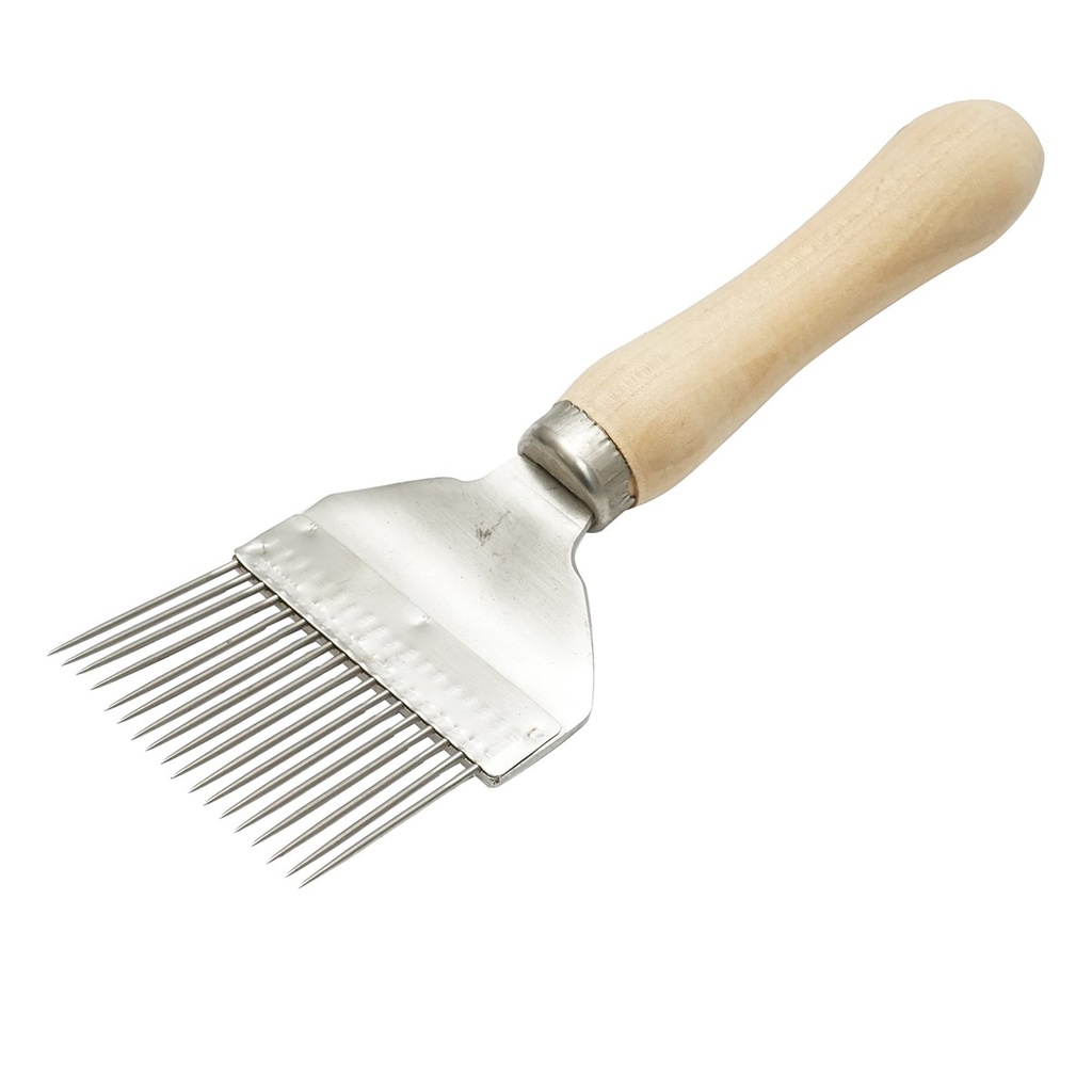 [AMAT6-117270] Furculita descapacit din inox cu maner de lemn 215mm