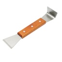 Dalta apicola din inox tip L cu maner din lemn 200x45mm