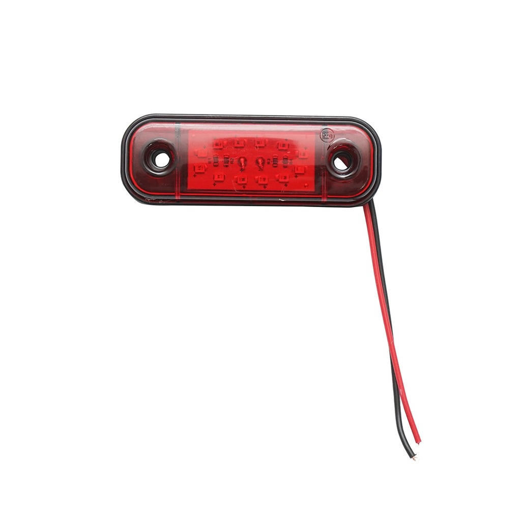 Lampa laterala gabarit slim LED 12-24V rosie 84x24mm FR0175