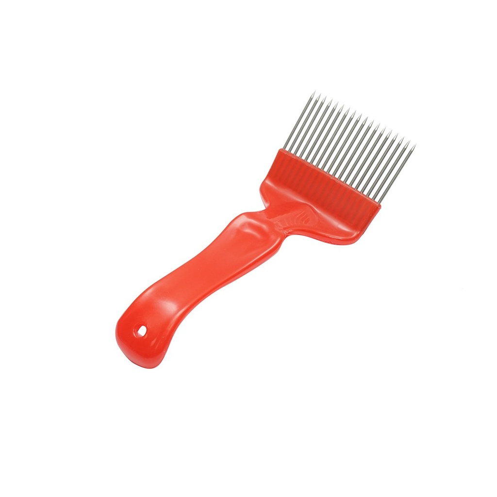 [AMAT6-117337] Furculita apicola pentru descapacit cu dinti drepti din inox cu maner plastic 210mm