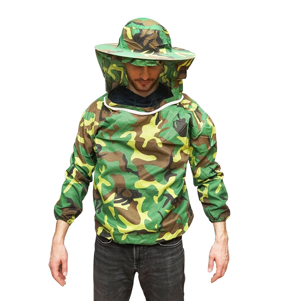 Bluza apicola tip camuflaj marimea L cu masca protectie