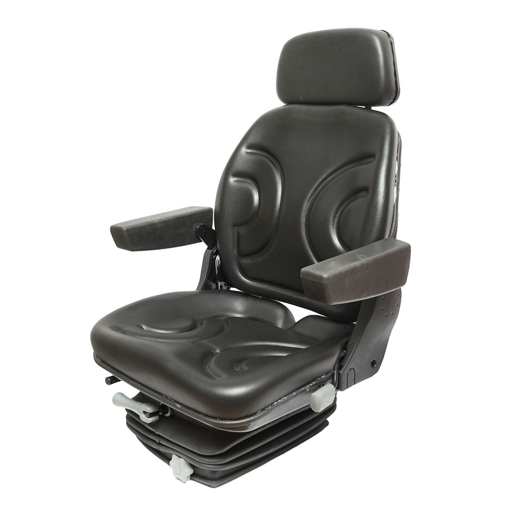 Scaun universal reglabil cu amortizor cotiere si tetiera pentru Tractor Forestier