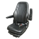 Scaun universal reglabil pe greutate 50-130Kg, cotiere si spatar rabatabil 55-89° pentru tractor, utilaje agricole, industriale, stivuitor